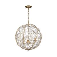 Three Light Chandelier by Crystorama - Bridget Collection, Soft Gold Finish - BGT-334-SG-CL