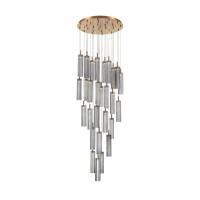 LED Pendant by Crystorama - Addis Collection, Aged Brass Finish - ADD-415-AG-SM