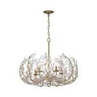 Five Light Chandelier by Crystorama - Bridget Collection, Soft Gold Finish - BGT-336-SG-CL