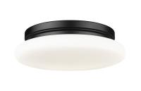 LED Flush Mount by Z-Lite - Soleil Collection, Matte Black Finish - 1025F12-MB-LED