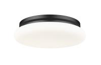 LED Flush Mount by Z-Lite - Soleil Collection, Matte Black Finish - 1025F16-MB-LED