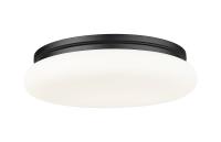 LED Flush Mount by Z-Lite - Soleil Collection, Matte Black Finish - 1025F20-MB-LED
