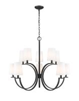Ten Light Chandelier by Z-Lite - Cordelia Collection, Matte Black Finish - 2016-10MB