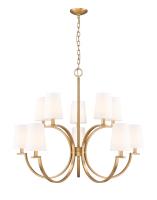 Ten Light Chandelier by Z-Lite - Cordelia Collection, Modern Gold Finish - 2016-10MGLD