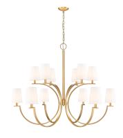 12 Light Chandelier by Z-Lite - Cordelia Collection, Modern Gold Finish - 2016-12MGLD