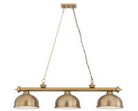 Three Light Billiard by Z-Lite - Cordon Collection, Heritage Brass Finish - 2306-3HBR-D12HBR