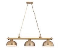 Three Light Billiard by Z-Lite - Cordon Collection, Heritage Brass Finish - 2306-3HBR-D13HBR