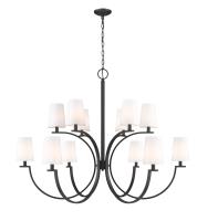 12 Light Chandelier by Z-Lite - Cordelia Collection, Matte Black Finish - 2016-12MB