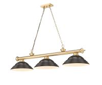 Three Light Billiard by Z-Lite - Cordon Collection, Heritage Brass Finish - 2306-3HBR-SBRZ
