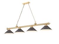 Four Light Billiard by Z-Lite - Cordon Collection, Heritage Brass Finish - 2306-4HBR-BRZ15