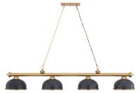 Four Light Billiard by Z-Lite - Cordon Collection, Heritage Brass Finish - 2306-4HBR-D12BRZ+HBR