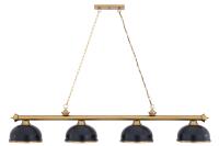 Four Light Billiard by Z-Lite - Cordon Collection, Heritage Brass Finish - 2306-4HBR-D12MB+HBR