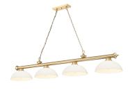 Four Light Billiard by Z-Lite - Cordon Collection, Heritage Brass Finish - 2306-4HBR-DMO14