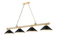 Four Light Billiard by Z-Lite - Cordon Collection, Heritage Brass Finish - 2306-4HBR-MMB
