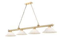 Four Light Billiard by Z-Lite - Cordon Collection, Heritage Brass Finish - 2306-4HBR-WM16
