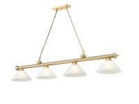 Four Light Billiard by Z-Lite - Cordon Collection, Heritage Brass Finish - 2306-4HBR-AWL14