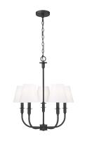Five Light Chandelier by Z-Lite - Tova Collection, Matte Black Finish - 3049-18C-MB