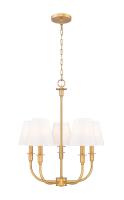 Five Light Chandelier by Z-Lite - Tova Collection, Rubbed Brass Finish - 3049-18C-RB