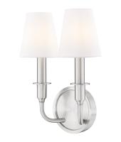 Two Light Wall Sconce by Z-Lite - Tova Collection, Brushed Nickel Finish - 3049-2S-BN