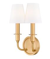 Two Light Wall Sconce by Z-Lite - Tova Collection, Rubbed Brass Finish - 3049-2S-RB