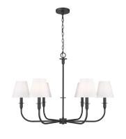 Six Light Chandelier by Z-Lite - Tova Collection, Matte Black Finish - 3049-32MB