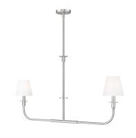 Two Light Linear Chandelier by Z-Lite - Tova Collection, Brushed Nickel Finish - 3049-42L-BN