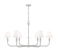 Six Light Chandelier by Z-Lite - Tova Collection, Brushed Nickel Finish - 3049-45BN
