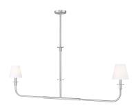 Two Light Linear Chandelier by Z-Lite - Tova Collection, Brushed Nickel Finish - 3049-60L-BN