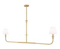Two Light Linear Chandelier by Z-Lite - Tova Collection, Rubbed Brass Finish - 3049-60L-RB