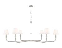 Six Light Chandelier by Z-Lite - Tova Collection, Brushed Nickel Finish - 3049-62BN