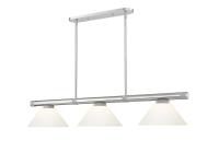 Three Light Billiard by Z-Lite - Vanguard Collection, Brushed Nickel Finish - 3050-3BN-AMO14