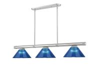 Three Light Billiard by Z-Lite - Vanguard Collection, Brushed Nickel Finish - 3050-3BN-ARDB