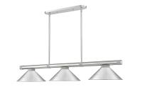 Three Light Billiard by Z-Lite - Vanguard Collection, Brushed Nickel Finish - 3050-3BN-BN15
