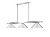 Three Light Billiard by Z-Lite - Vanguard Collection, Brushed Nickel Finish - 3050-3BN-MBN