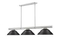 Three Light Billiard by Z-Lite - Vanguard Collection, Brushed Nickel Finish - 3050-3BN-SMB
