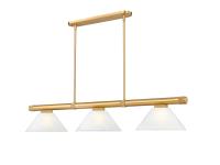 Three Light Billiard by Z-Lite - Vanguard Collection, Rubbed Brass Finish - 3050-3RB-AWL14