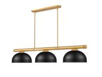 Three Light Billiard by Z-Lite - Vanguard Collection, Rubbed Brass Finish - 3050-3RB-D13MB