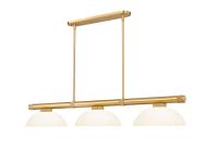 Three Light Billiard by Z-Lite - Vanguard Collection, Rubbed Brass Finish - 3050-3RB-DMO14