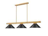 Three Light Billiard by Z-Lite - Vanguard Collection, Rubbed Brass Finish - 3050-3RB-MB15