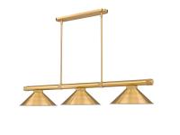 Three Light Billiard by Z-Lite - Vanguard Collection, Rubbed Brass Finish - 3050-3RB-RB15
