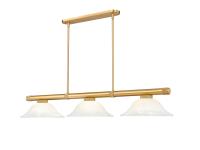Three Light Billiard by Z-Lite - Vanguard Collection, Rubbed Brass Finish - 3050-3RB-WM16