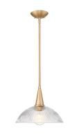 One Light Pendant by Z-Lite - Lunelle Collection, Modern Gold Finish - 3051P12-MGLD