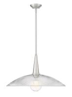 One Light Pendant by Z-Lite - Lunelle Collection, Brushed Nickel Finish - 3051P24-BN