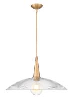One Light Pendant by Z-Lite - Lunelle Collection, Modern Gold Finish - 3051P24-MGLD