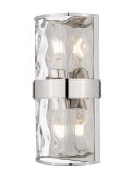 Two Light Wall Sconce by Z-Lite - Meridian Collection, Polished Nickel Finish - 3053-2SS-PN