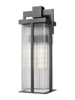 Two Light Outdoor Wall Mount by Z-Lite - Fortis Collection, Sand Black Finish - 5031B-BK