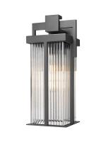 One Light Outdoor Wall Mount by Z-Lite - Fortis Collection, Sand Black Finish - 5031M-BK