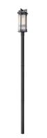 Two Light Outdoor Post Mount by Z-Lite - Fortis Collection, Sand Black Finish - 5031PHBR-5009P96-BK