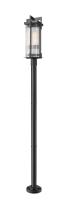 Two Light Outdoor Post Mount by Z-Lite - Fortis Collection, Sand Black Finish - 5031PHBR-5012P-BK