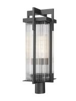 Two Light Outdoor Post Mount by Z-Lite - Fortis Collection, Sand Black Finish - 5031PHBR-BK